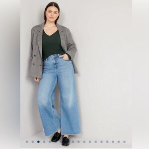 Old Navy Double Layer Sculpting Crop Long Sleeve Top SZ M